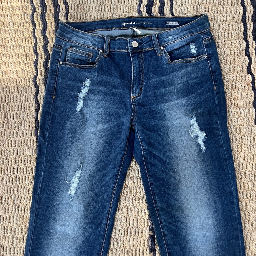 Special A brand Dark Blue Distressed Women's Jeans. Never worn. Size med. - Picture 2 of 5
